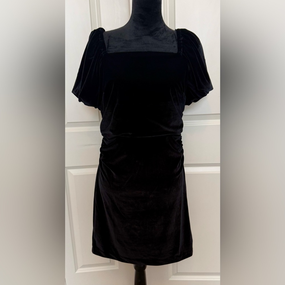 NWT LOFT Elegant Black Velvet Dress